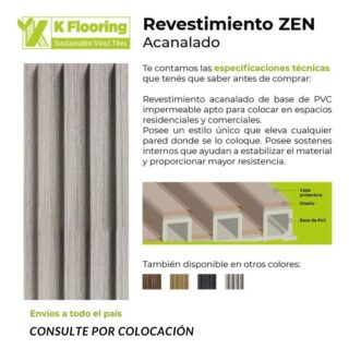 Revestimientos Wall Panel 2.90 m Ceniza Mate